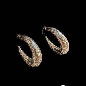 Shiny Silver 925 circle hoop earrings Fine elegant glamorous jewelry